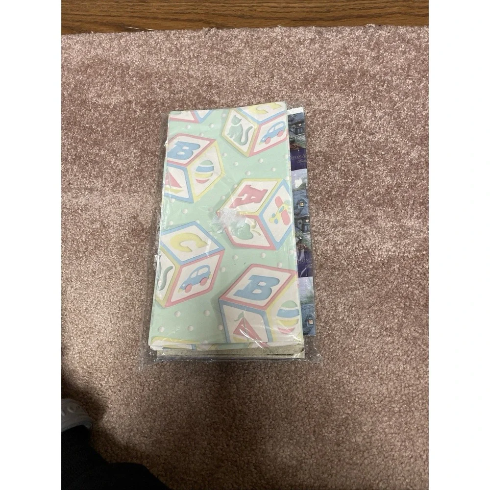 Gift Wrap Wrapping Paper Sheets Some Partial Vtg 6‎ Patterns Ducks -floral- Baby